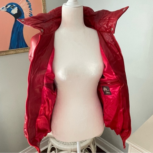 NETO Vintage Red Leather Jacket - Picture 7 of 16